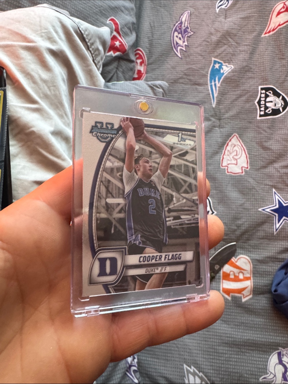 Cooper Flagg Duke Basketball Trading Card in Clear Protective Holder